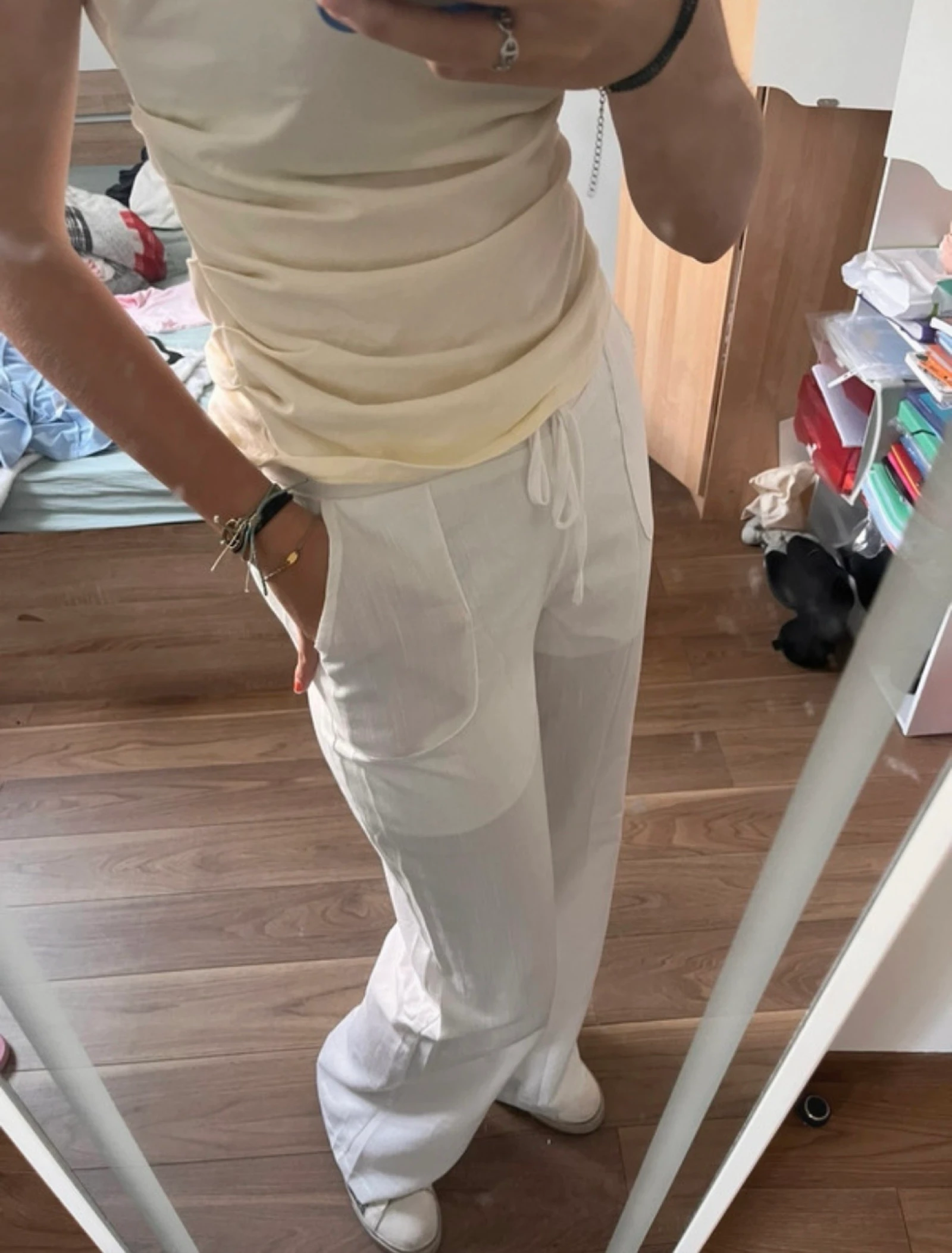 Pantalon en lin blanc – photo 2